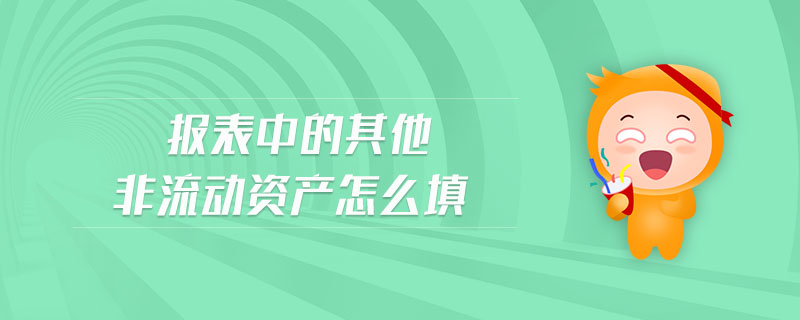 報(bào)表中的其他非流動(dòng)資產(chǎn)怎么填 報(bào)表中的其他非流動(dòng)資產(chǎn)怎么填