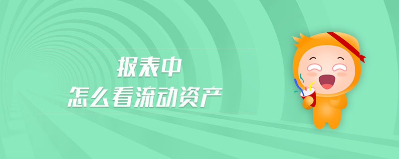 報表中怎么看流動資產(chǎn)