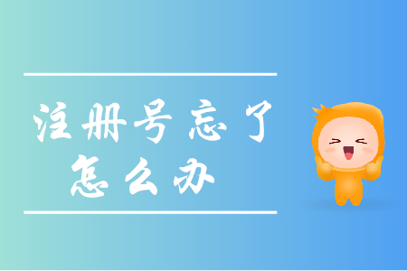 忘記初級(jí)會(huì)計(jì)報(bào)名注冊(cè)號(hào)怎么辦？