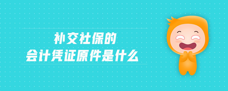 補交社保的會計憑證原件是什么 補交社保的會計憑證原件是什么