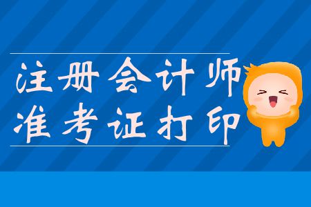 2019年江蘇注會考試準(zhǔn)考證打印入口網(wǎng)址