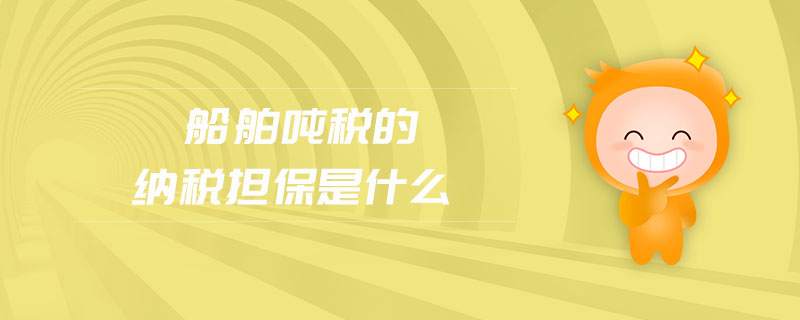 船舶噸稅的納稅擔(dān)保是什么