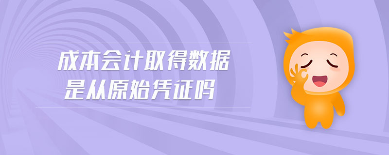成本會(huì)計(jì)取得數(shù)據(jù)是從原始憑證嗎