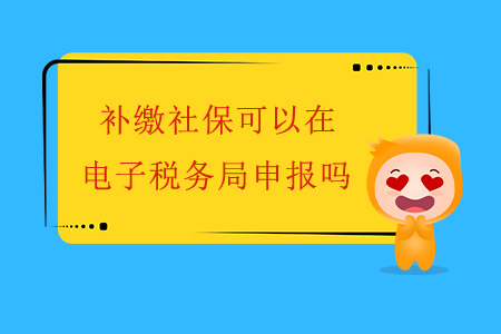 補(bǔ)繳社?？梢栽陔娮佣悇?wù)局申報嗎？