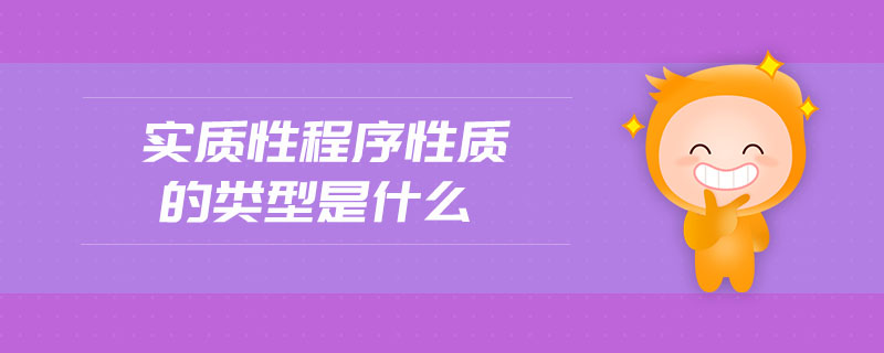 實質性程序性質的類型是什么