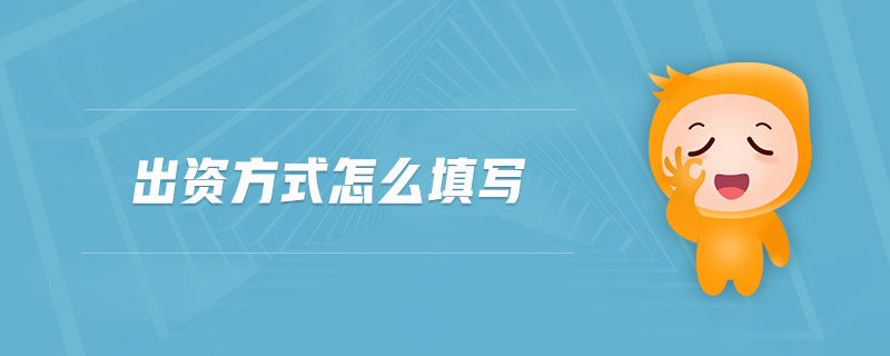 出資方式怎么填寫 出資方式怎么填寫