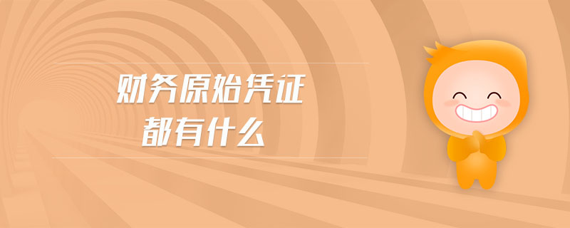 財務原始憑證都有什么