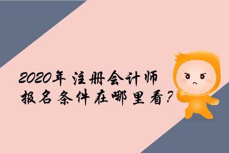 2020年注冊(cè)會(huì)計(jì)師報(bào)名條件在哪里看？