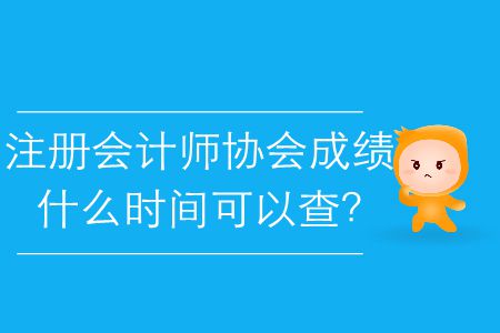 2019年注冊會計師協(xié)會成績什么時間可以查？