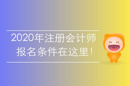 2020年注冊會計師報名條件在這里！