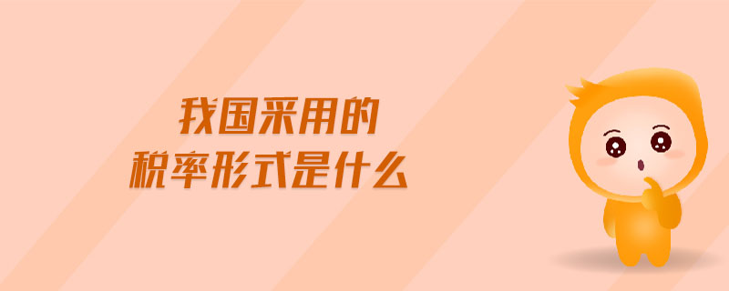 我國(guó)采用的稅率形式是什么