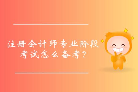 注冊會計師專業(yè)階段考試怎么備考？