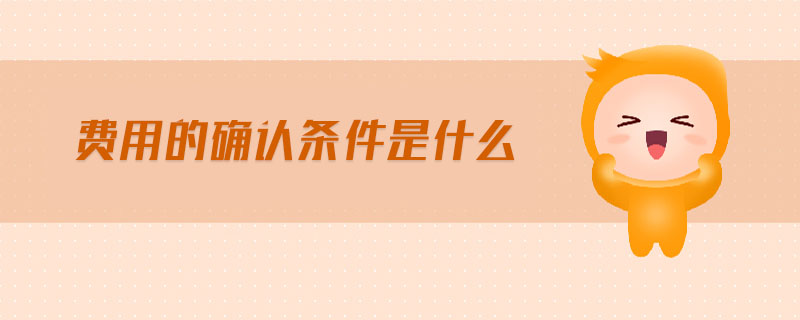 費(fèi)用的確認(rèn)條件是什么 費(fèi)用的確認(rèn)條件是什么