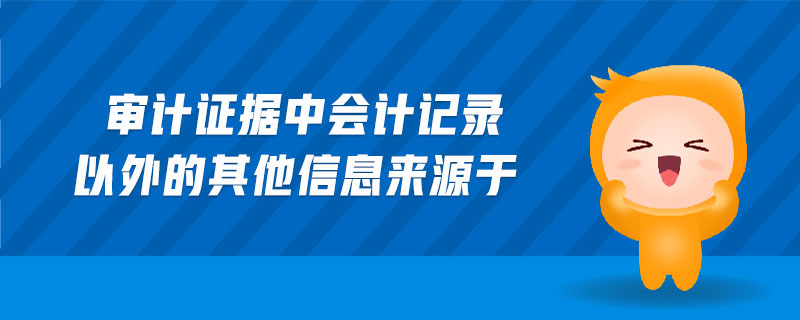 審計證據(jù)中會計記錄以外的其他信息來源于