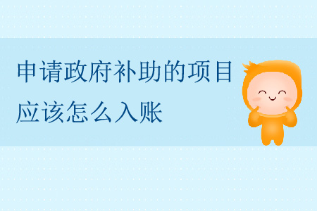 申請政府補(bǔ)助的項(xiàng)目，應(yīng)該怎么入賬？