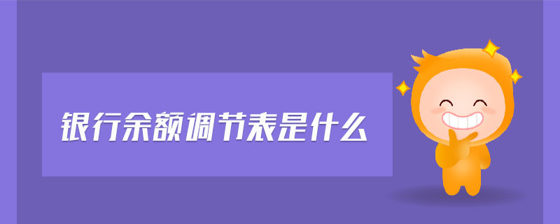 銀行余額調(diào)節(jié)表是什么