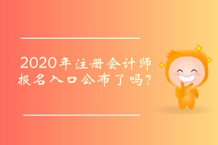 2020年注冊會計師報名入口公布了嗎？