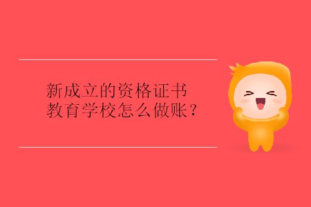 新成立的資格證書教育學(xué)校怎么做賬？