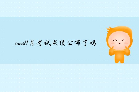 cma11月考試成績公布了嗎