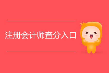 注冊會計師查分入口什么時候開放？