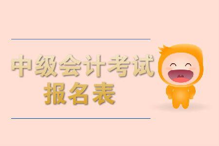 中級會計考試報名表是什么？