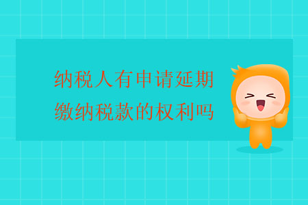 納稅人有申請延期繳納稅款的權(quán)利嗎？