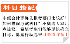 中級會計科目搭配