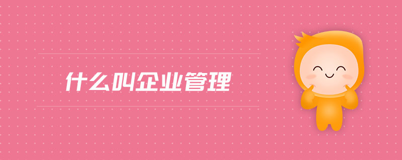 什么叫企業(yè)管理