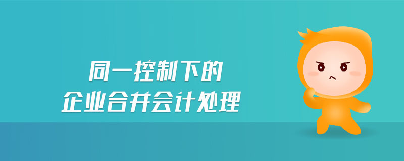 同一控制下的企業(yè)合并會計處理