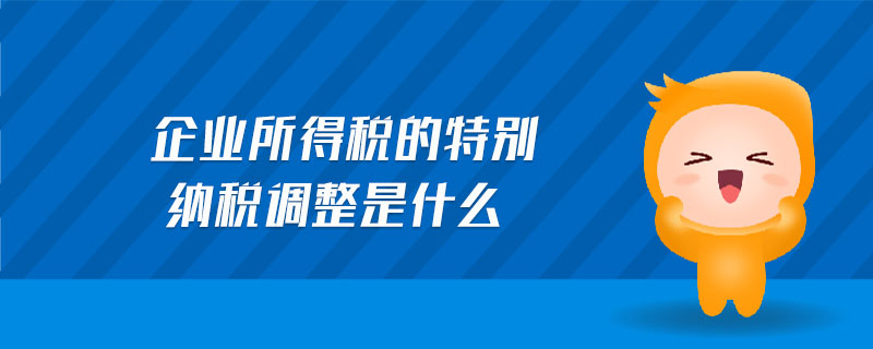 企業(yè)所得稅的特別納稅調(diào)整是什么