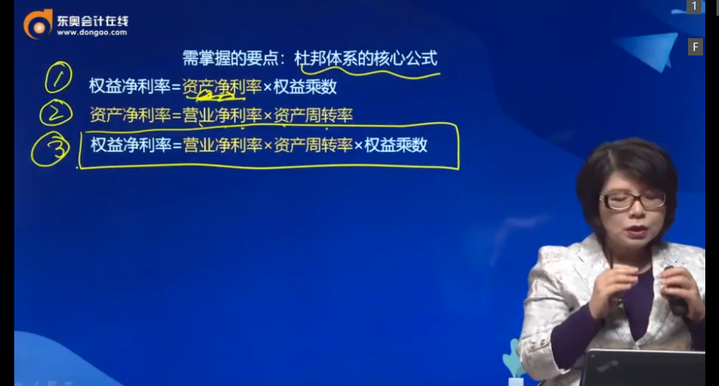 杜邦體系的核心公式