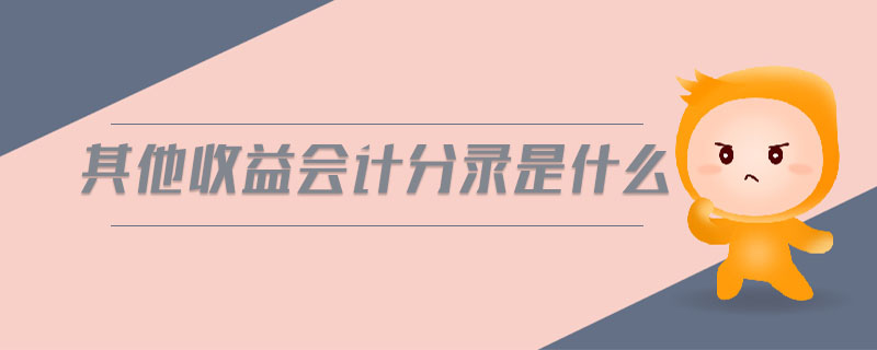 其他收益會(huì)計(jì)分錄是什么 其他收益會(huì)計(jì)分錄是什么
