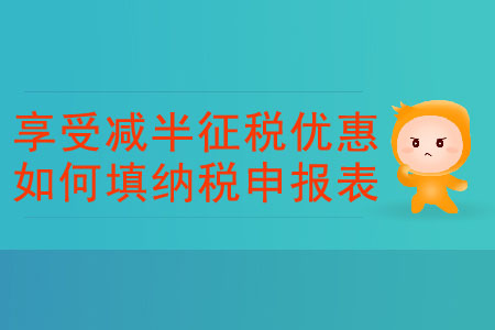 享受減半征稅優(yōu)惠應(yīng)如何填納稅申報(bào)表？