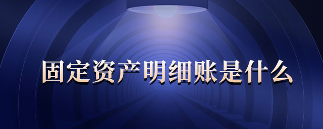 固定資產(chǎn)明細(xì)賬是什么