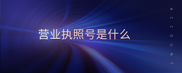 營業(yè)執(zhí)照號(hào)是什么 營業(yè)執(zhí)照號(hào)是什么