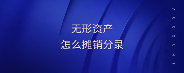 無(wú)形資產(chǎn)怎么攤銷分錄