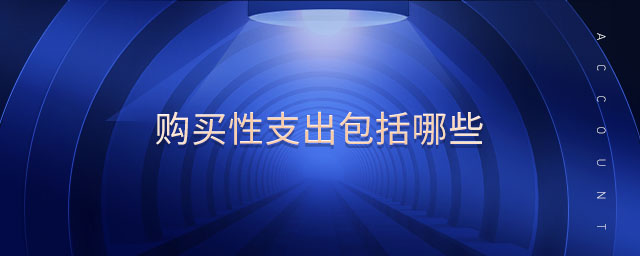 購買性支出包括哪些