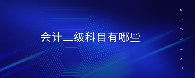 會(huì)計(jì)二級(jí)科目有哪些