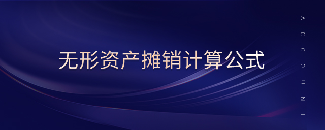 無形資產(chǎn)攤銷計(jì)算公式