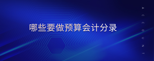 哪些要做預(yù)算會(huì)計(jì)分錄 哪些要做預(yù)算會(huì)計(jì)分錄