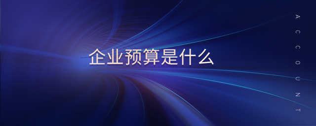 企業(yè)預(yù)算是什么 企業(yè)預(yù)算是什么