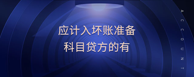 應(yīng)計(jì)入壞賬準(zhǔn)備科目貸方的有