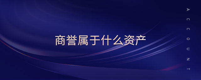 商譽(yù)屬于什么資產(chǎn) 商譽(yù)屬于什么資產(chǎn)