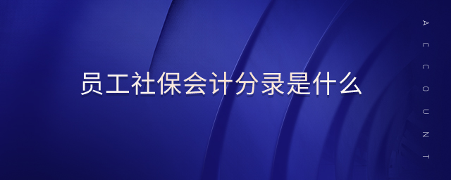 員工社保會計(jì)分錄是什么