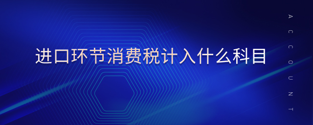 進(jìn)口環(huán)節(jié)消費稅計入什么科目