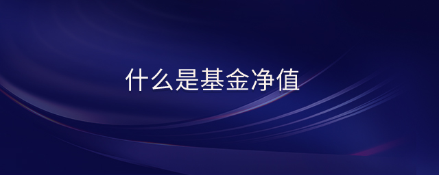 什么是基金凈值