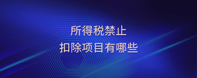 所得稅禁止扣除項目有哪些