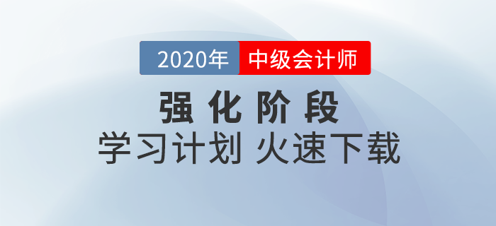 2020年中級(jí)會(huì)計(jì)《財(cái)務(wù)管理》強(qiáng)化階段學(xué)習(xí)計(jì)劃！火速下載！