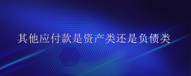 其他應(yīng)付款是資產(chǎn)類還是負債類