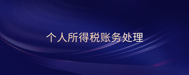 個人所得稅賬務處理 個人所得稅賬務處理